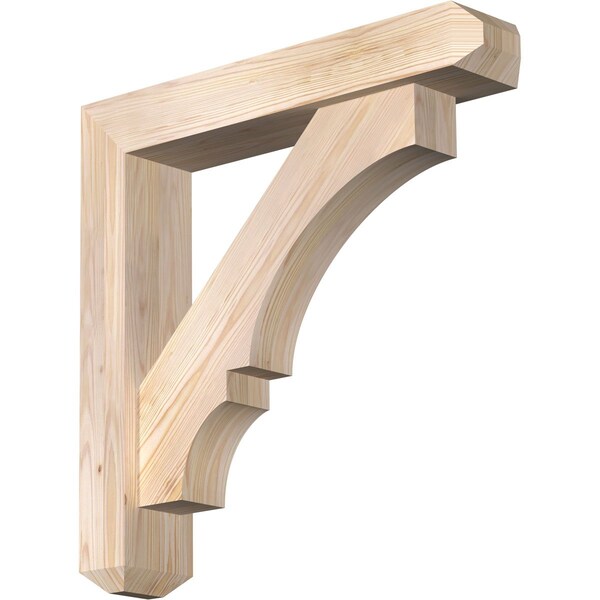 Ekena Millwork Balboa Craftsman Smooth Bracket w/ Offset Brace, Douglas Fir, 5 1/2"W x 28"D x 28"H BKT0604X28X28BOA04SDF - main
